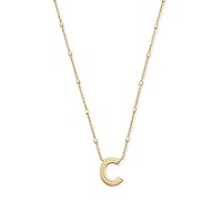 Kendra Scott Letters A-Z Pendant Necklace for Women, Fashion Jewelry, 14k Gold-Plated Brass