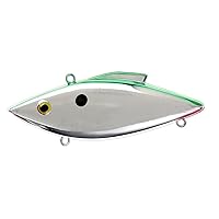 Bill Lewis Lures RT25G Rat-L-Trap 1/2-Ounce, Chrome/Green Back