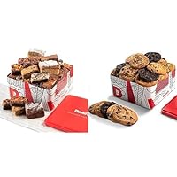 David's Cookies Divine Indulgence Bundle: Assorted Brownies & Crumb Cake Gift Basket Tin with a Tempting 2lbs of Fresh Baked Assorted Cookies