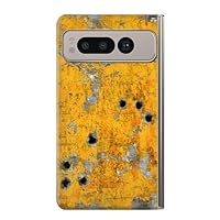 R3528 Bullet Rusting Yellow Metal Case Cover for Google Pixel Fold