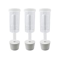 3ct. - 3 Piece Airlock with #7 Stopper - Set of 3 (Cylinder Airlock)