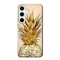 jjphonecase R3490 Gold Pineapple Case Cover for Samsung Galaxy S24 Plus