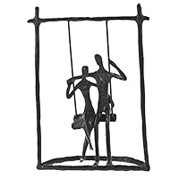 Couple on a Swing Ornament 3D metal sculpture statue happy romantic gift Christmas interior decoration Shadow Figure