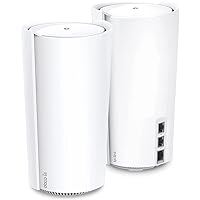 TP-Link Deco Mesh WiFi AXE11000 Tri-Band WiFi 6E Mesh Network System(Deco XE200) - Replaces Wireless Internet Router and Extender, 10Gbps Ethernet Port, Compatible with Alexa, 2-Pack, White