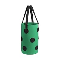 Strawberry Planting Bag Strawberry Grow Bag Hanging Plant Bag Container Breathable Fabric 13 Holes with Handles for Fruits Flowers Vegetables Green