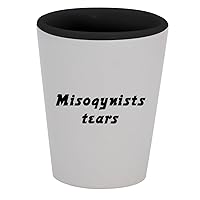Misogynists Tears - 1.5oz Ceramic White Outer and Black Inside Shot Glass