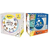 Zygomatic Spot It! Disney & Pixar Card Game Bundle - Includes Disney 100th Anniversary & World of Pixar Editions, Fun Family Game for Kids and Adults, Age 6+, 2-8 Players,15 Minute Playtime, Made
