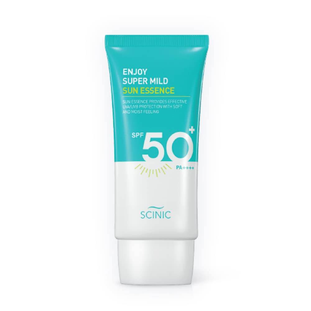 SCINIC Enjoy Super Mild Sun Essence SPF50+ PA++++ 1.69 fl oz(50ml) | A Lightweight Hydrating Sun Essence That leaves No Sticky Feeling | Korean Skincare
