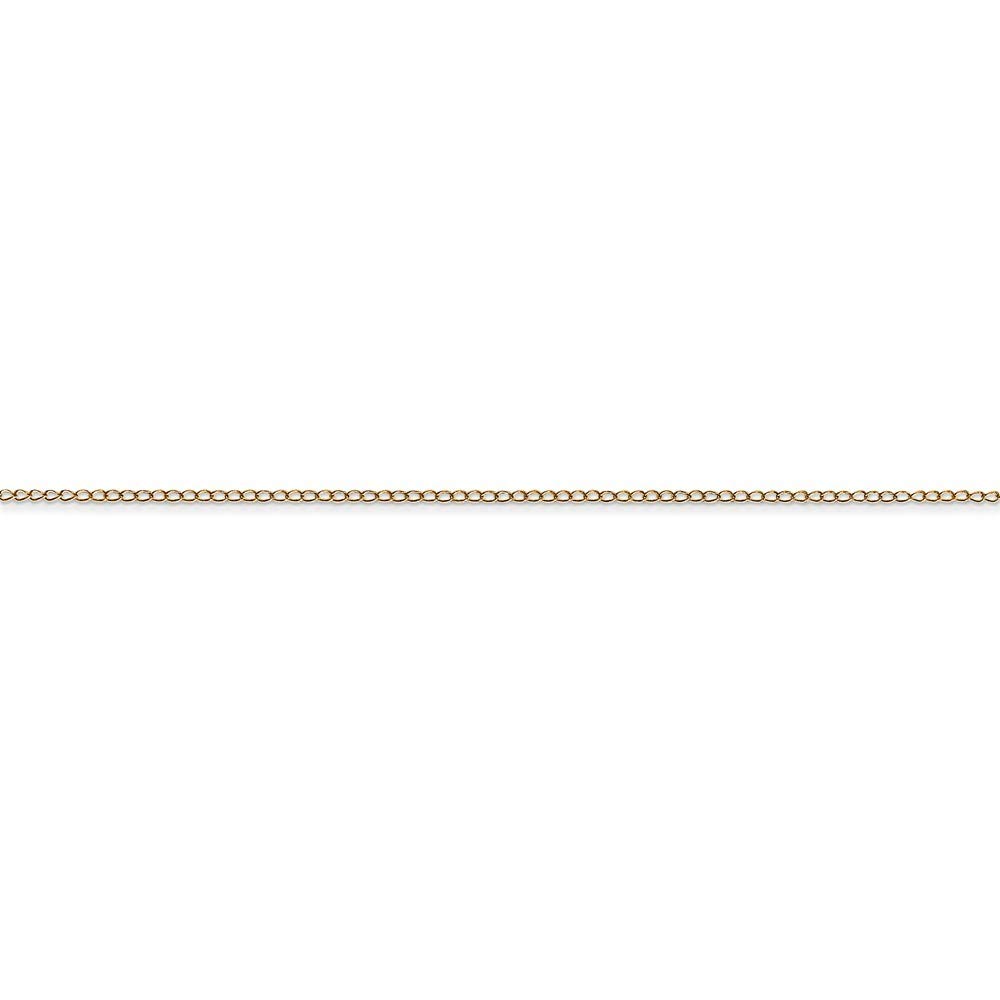 14k Gold .42 mm Carded Curb Chain Necklace - Length Options: 13 16 18 20 24