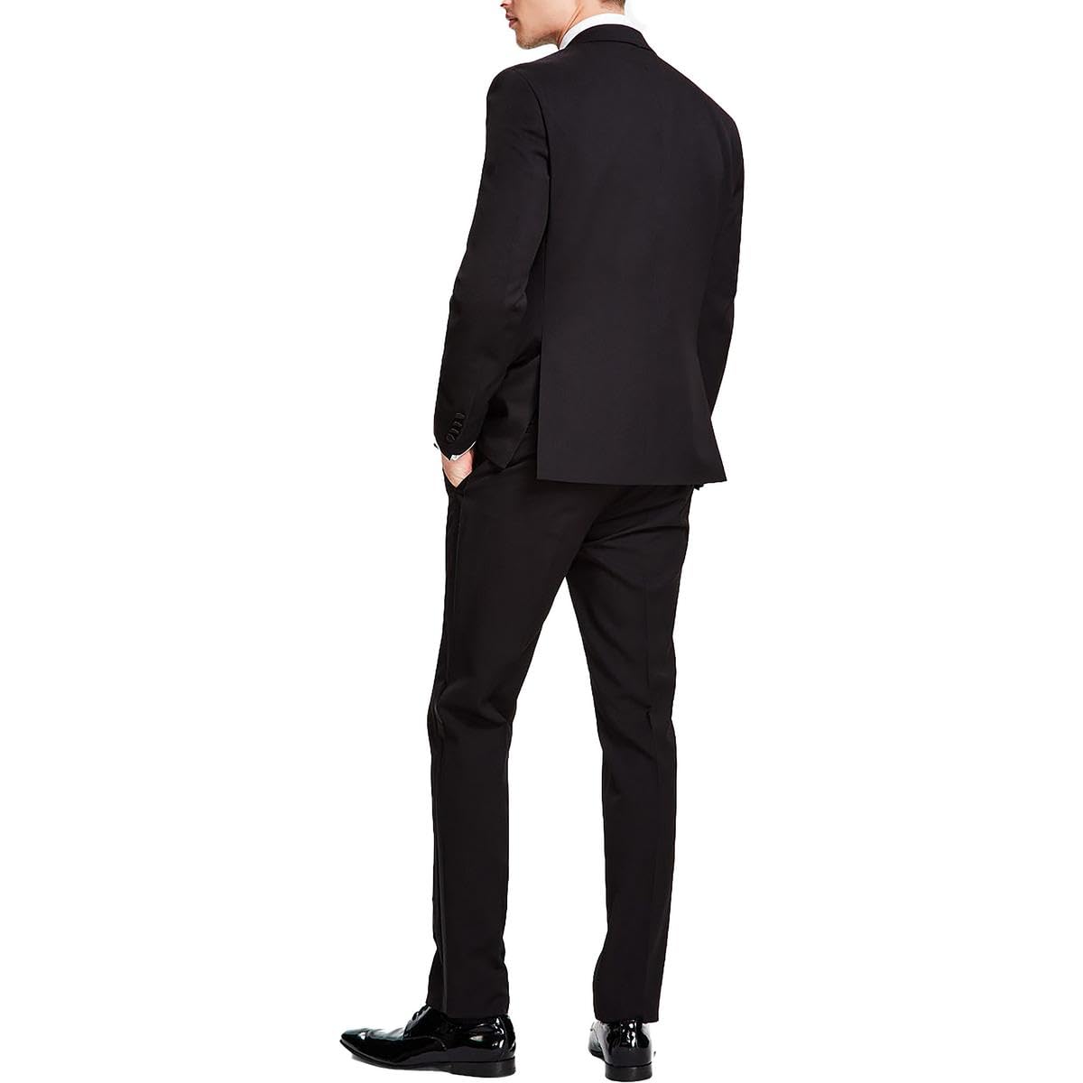 Kenneth Cole REACTION Men's Performance Fabric Tuxedo, Formal Suit for Black Tie