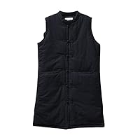 Cotton Padded Vest Women Thick Warm Quilted Long for Chinese Style Sleeveless Winter Clothing