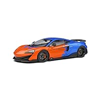 2019 McLaren 600LT Coupe, Orange and Blue - Solido S1804503-1/18 Scale Diecast Model Car