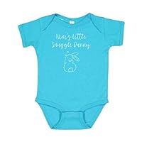 Nini's Little Snuggle Bunny Color Infant Bodysuit, Baby Shower Newborn Gift, Pregnancy Reveal Onesie Present, Mother's Day, Spring Newborn (12M, Aqua)