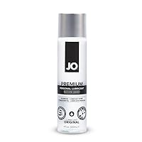 JO Premium Original Silicone Based Lubricant, Long Lasting Silky Smooth Lube for Men, Women and Couples, 4 Fl Oz
