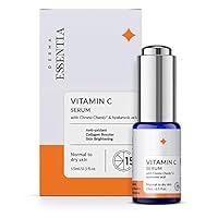 yellow silver 15% Vitamin C Face Serum for Glowing Skin With Mandarin Clear, Japanese Chrono Chardy, HA & Ceramides | Collagen Booster| Men & Women |15ml.