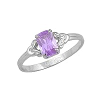 Girls Jewelry - Sterling Silver Simulated Birthstone Ring (size 4)