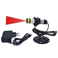 Waterproof Focusable 20X90mm 635nm-200 Glass Lens Red Line Laser Module for Cutting Positioning (with Bracket and Adapter)