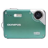 Olympus X-560WP - Digital camera - compact - 10.0 Mpix - optical zoom: 3 x - supported memory: xD, microSD - green