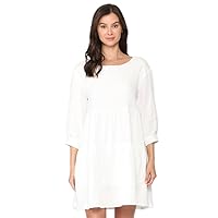 Graci Cotton Gauze A-Line Knee-Length 3/4 Sleeve Dress