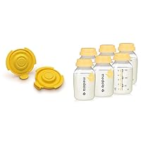 Medela PersonalFit Flex Replacement Membranes, 2-Pack, Compatible with Pump in Style MaxFlow & Breast Milk Collection and Storage Bottles, 6 Pack, 5 Ounce Breastmilk Container