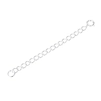 2pcs Adabele Authentic 925 Sterling Silver Jewelry Making Curb Chain Extender Removable Adjustable 2 inch Extension for Necklace Anklet Bracelet SS274-2