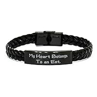 Unique EMT Gifts, My Heart, Appreciation Graduation Braided Leather Bracelet for Men Women, Engraved Bracelet from Friends, Fun EMT Gifts, EMT Gift Ideas, Fun Gifts for emts