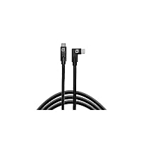 Tether Tools TetherPro USB-C to USB-C Right Angle Cable | for Power Delivery, Fast Transfer and Connection Between Camera and Computer | Non-Reflective Black | 15 feet (4.6 m)