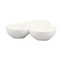 CAC China COL-43 3-Ounce Porcelain 3 Leaves Bowl, 8-1/2 by 1-3/4-Inch, Super White, Box of 12