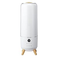Ultrasonic Humidifier - Large Deluxe Air Humidifiers for Bedroom, Plants, Office - Top-Fill 1.47-Gallon Tank, Cool Mist, Essential Oil Pads and Built-In Timer, 3 Speed Settings, White
