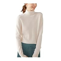Women Sweaters 100% Cashmere Pullovers Winter Turtleneck Solid Jumper Female Knitwear Girl Tops