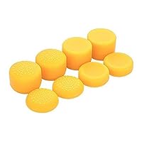 Pack of 8 pcs Analog Controller Gamepad Raised Antislip Thumb Stick Grips Thumbsticks Joystick Cap Cover for PS5, PS4, PS3, Switch Pro, Xbox one, Xbox 360, Wii U, PS2 Controller (Yellow)