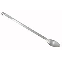 Winco BHKS-21 Stainless Steel Solid Basting Spoon with Hook, 21-Inch, Medium