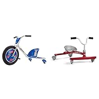 Razor RipRider 360 Caster Trike for Kids Ages 5+ and Radio Flyer Ziggle, Red Kids Wiggle Car, Ride On Toy for Ages 3-8