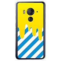 SECOND SKIN DRIP Yellow/Blue (Clear) / for HTC J Butterfly HTV31/au AHTV31-PCCL-299-H005
