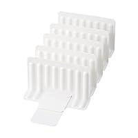 Like-IT STK-02 Kitchen Storage, Slidable Freezer Storage Stand, 5 Partitions, Approx. Width 6.5 x Depth 5.1 x Height 4.1 inches (16.5 x 13 x 10.5 cm), White, Made in Japan, Frozen Food Storage