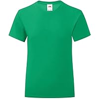 Fruit of the Loom Childrens/Kids Iconic T-Shirt (12-13 Years) (Kelly Green)
