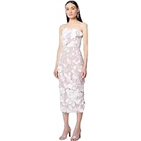 RanRui Sexy Sleeveless 3D Flower Embroidery Slim Hip Tube Dress Embroidery Sheer Mesh Lace Bodycon Party Cocktail midi Dress
