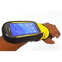 Wrist Wear 4 - A Mobile Phone and Wallet Armband case - for Running, Biking, Hiking, Camping. (Yellow)