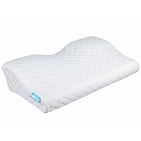 Memory Foam Contour Pillow Soft Massage Pillow for Neck Pain Firm Support Pillow for Side and Back Sleeper with Removable Pillow Case Janese Style (20 x12x 4 in)