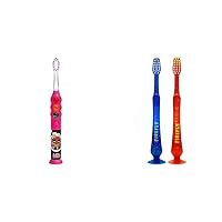 FIREFLY Light Up Timer Toothbrush Bundle with L.O.L. Surprise!, Soft Bristles, 1 Minute Timer, Suction Cup, Battery Included, Ages 3+, 1 Pack and 2 Count
