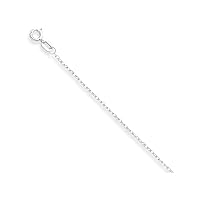 14k White Gold Carded Cable Rope Chain