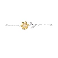 Cool Mom Sunflower Bracelet, Happiness Is Raising a Security Guard, Funny Jewelry For From Son Daughter