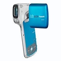 Panasonic HX-WA10A Waterproof Dual HD Pocket Camcorder with 5x Optical Zoom and 2.6-Inch LCD Screen (Blue)
