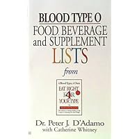 Books Blood Type O Food Bev/Supplement Li - 1 book