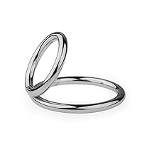 Stainless Steel Penis Ring Double Cock Ring Male Glans Ring Delayed Ejaculation Increase Stimulation Chastity Bondage Sex Toys for Men
