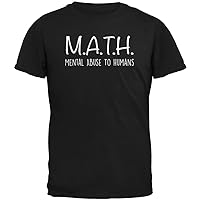 Old Glory Math Mental Abuse to Humans Black Adult T-Shirt - Small
