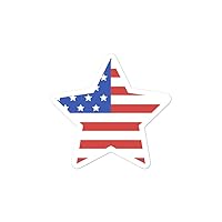 American Flag Star, July 4th Sticker