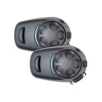 SENA SPH10HD-FM-01 Bluetooth Stereo Headset & Intercom Dual System for Half Helmets, Includes (2) Complete headsets Kits (Does NOT Include Helmet), SPH10HD-FM-01