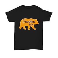 Grandpa Bear Birthday for Grandfather Granddad Grandpappy Women Men Plus Size Graphic Novelty T-Shirt Black