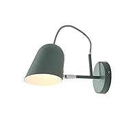 Nordic Macaron Simple Wall Light Creative Iron Art Bedside Lamp Aisle Decorative Wall Sconce Adjustable Lighting Fixture for Living Room Cafe Clothing E27 Edison Exterior Light Fixture (Color :